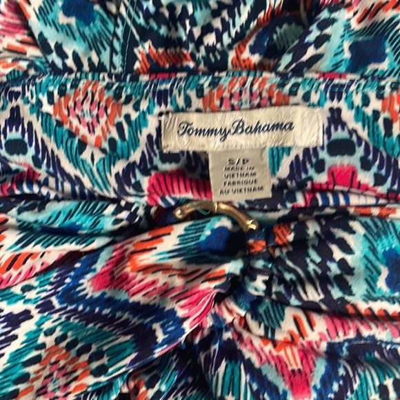 Tommy Bahama Prima Peacock Midi Dress Blue Island - Picture 4 of 5